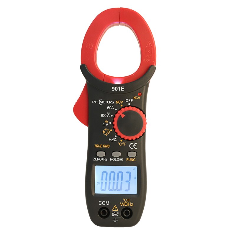 901E ACDC 600A Multimeter Current Clamp Tick Meter NCV True RMS Voltage Frequency Resistance Capacitance