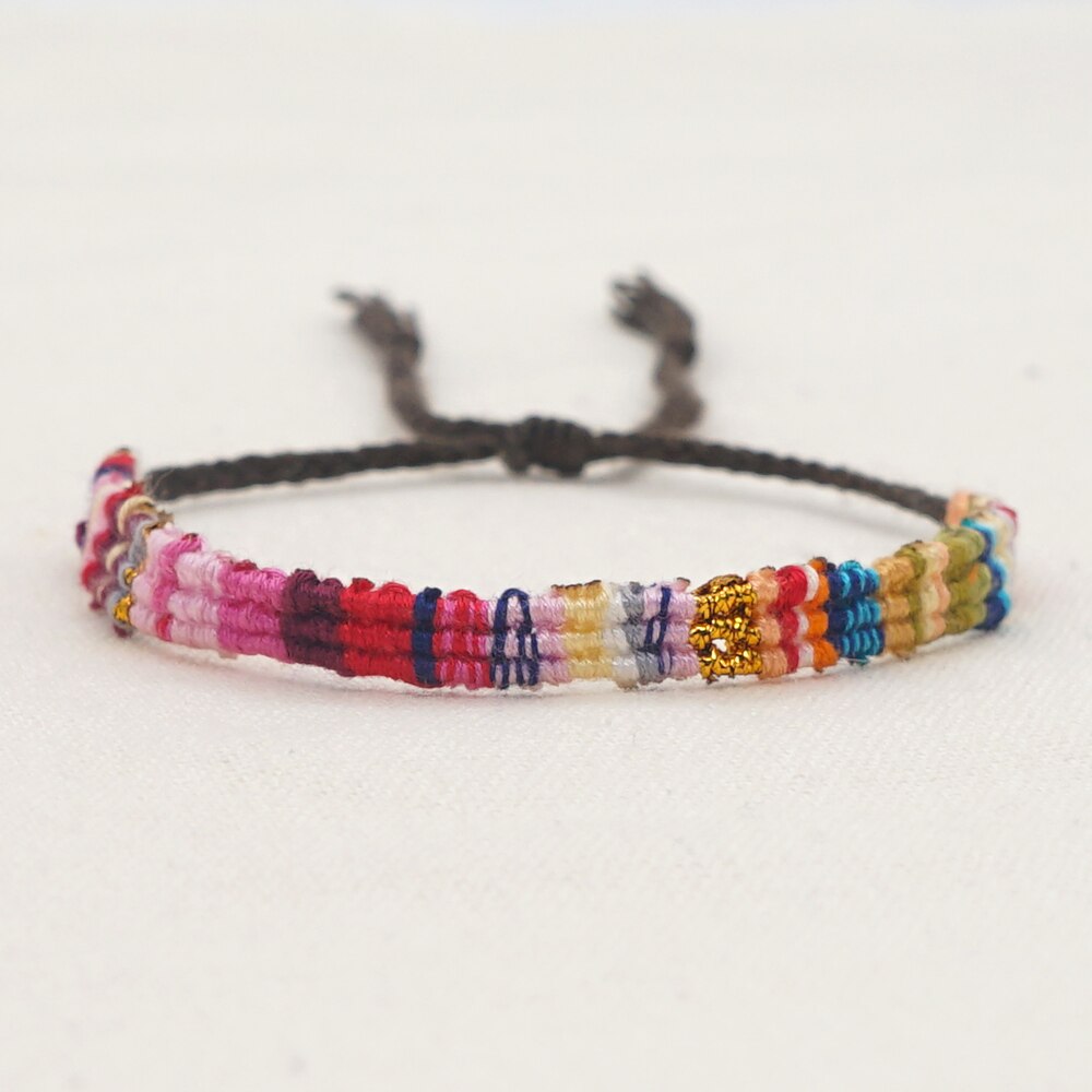 Go2Boho Vriendschap Gevlochten Armband Boho Etnische Draad Macrame Armbanden Voor Vrouwen Handgemaakte Sieraden Kwastje Verstelbare Bangle: X-B210024A