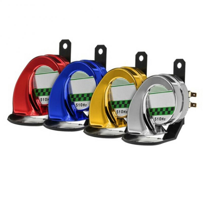 Universal Motorcycle Horn Kit 12V 130db Waterproof Round Loud Horn Speakers For Scooter Moped Dirt Bike ATV Replacement Parts