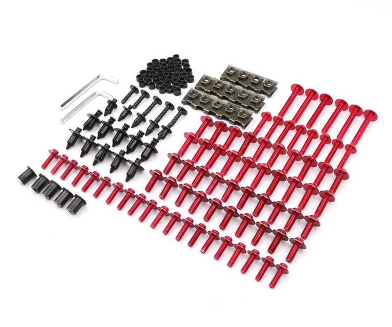 Kåbe bolt kit krops skruelukninger passer til yamaha yzf  r1 2002-2003 r1 2004-2006: Rød