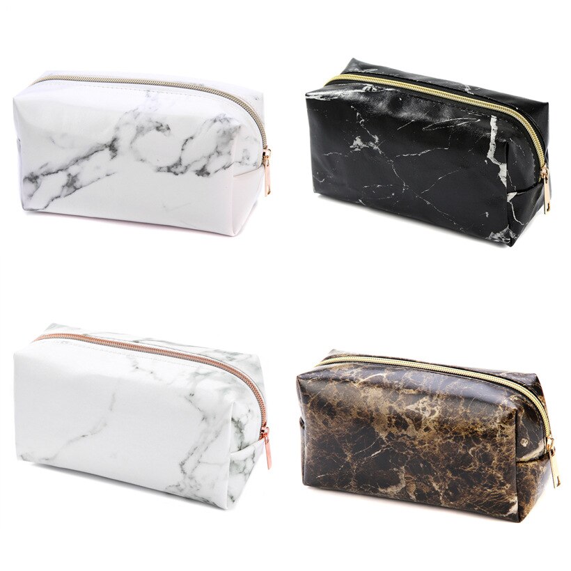 Borsa da donna per cosmetici Organizer Make Up borsa cosmetica con stampa leopardo borsa da trucco in pelle per donna borsa da toilette borse nere