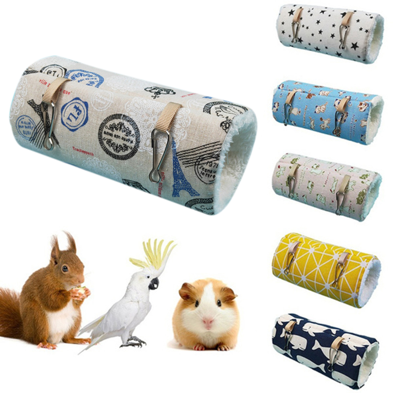 Cage d&#39;hiver pour Hamster, accessoires de cochon d&#39;inde, nid d&#39;animaux, lit suspendu, Tunnel pour Hamsters