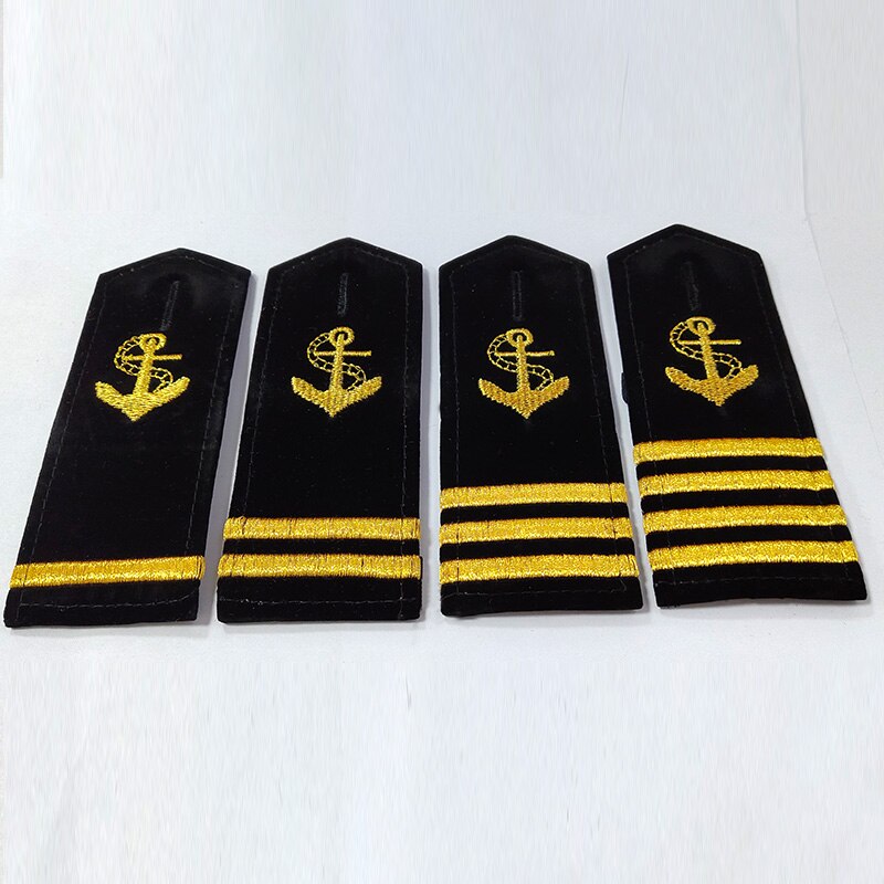 Uniforme de chemise de la marine américaine 10 paires, Badge d'épaule, hélice ancre, épaulettes à bande dorée, décor de vêtements artisanaux pour Costume de la marine