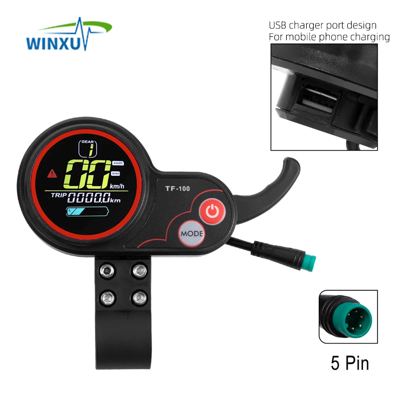 36V 48V 350W 18a Foc Sinusgolf Borstelloze Motor Universele Controller TF-100 Lcd Color Display Set Voor Elektrische Scooter Fiets