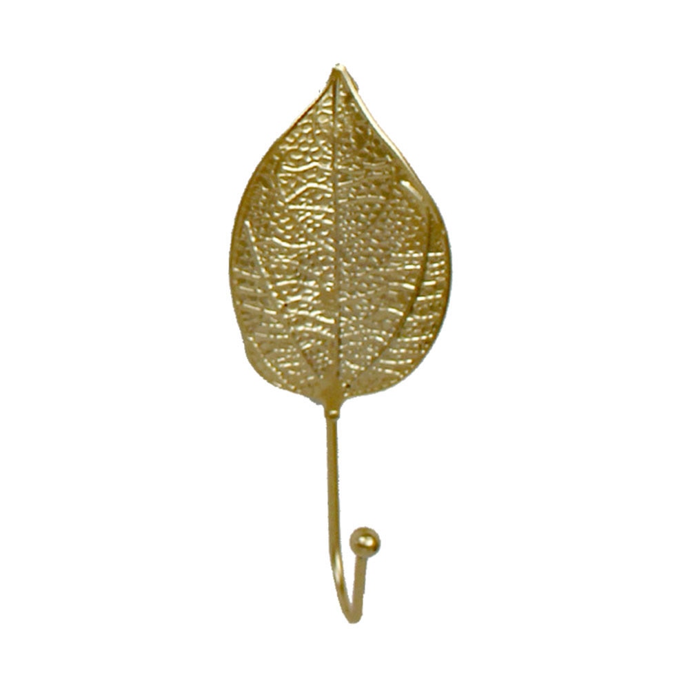 Metal Leaf Shape Wall Mounted Hanging Hook for Home Living Room Wardrobe Clothes Hat Scarf Key Bag Hanger Rack Wall Decoration