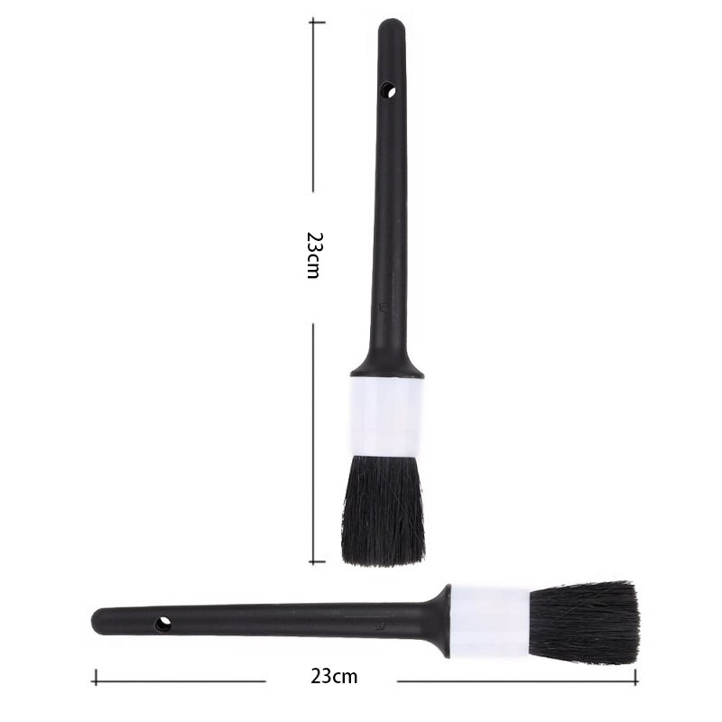 Brocha de jabalí Natural para Limpieza del cabello, producto de herramientas con detalles para el coche, 1 Uds. De accesorios con estilo para el salpicadero y las ruedas: Small brush No. 16