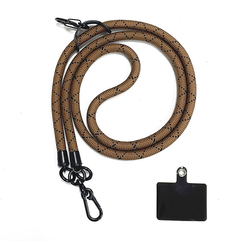 Multifunctional Cell Phone Lanyard Adjustable Crossbody Neck Nylon Shoulder Strap Universal 1 CM Thick Rope Mobile Case Cover: Orange