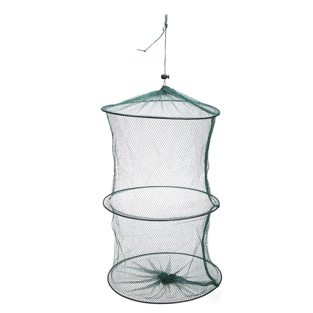 Filet de pêche Portable en Nylon, maille crevettes, Cage, piège, filet pliable, matériel léger, maille 3mm de diamètre vert: Default Title