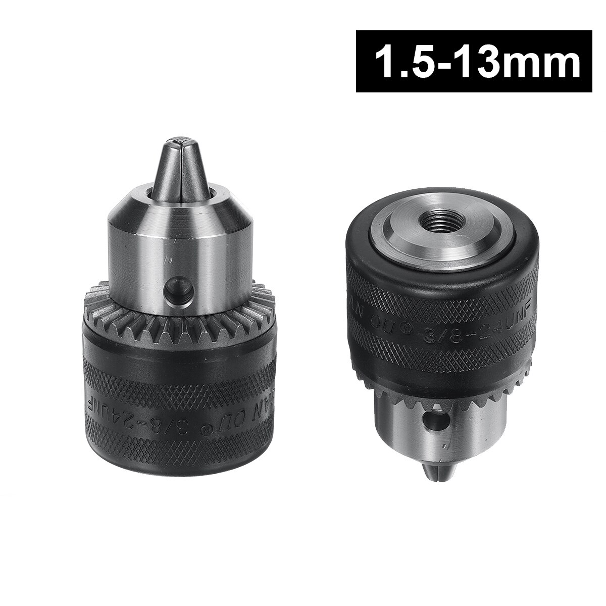 3/8 24UN Thread Drill Chuck Conversion Drill Chuck Adapter Convert Impact Wrench Into Electric Drill Keyless 3 Jaw Chuck: 1.5-13mm