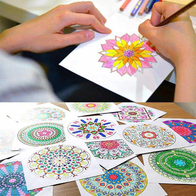 Maleri blomst skabelon 16 stk anden generation innovativ mandala sten firkantet farve maleri kunst bord håndværk boligindretning
