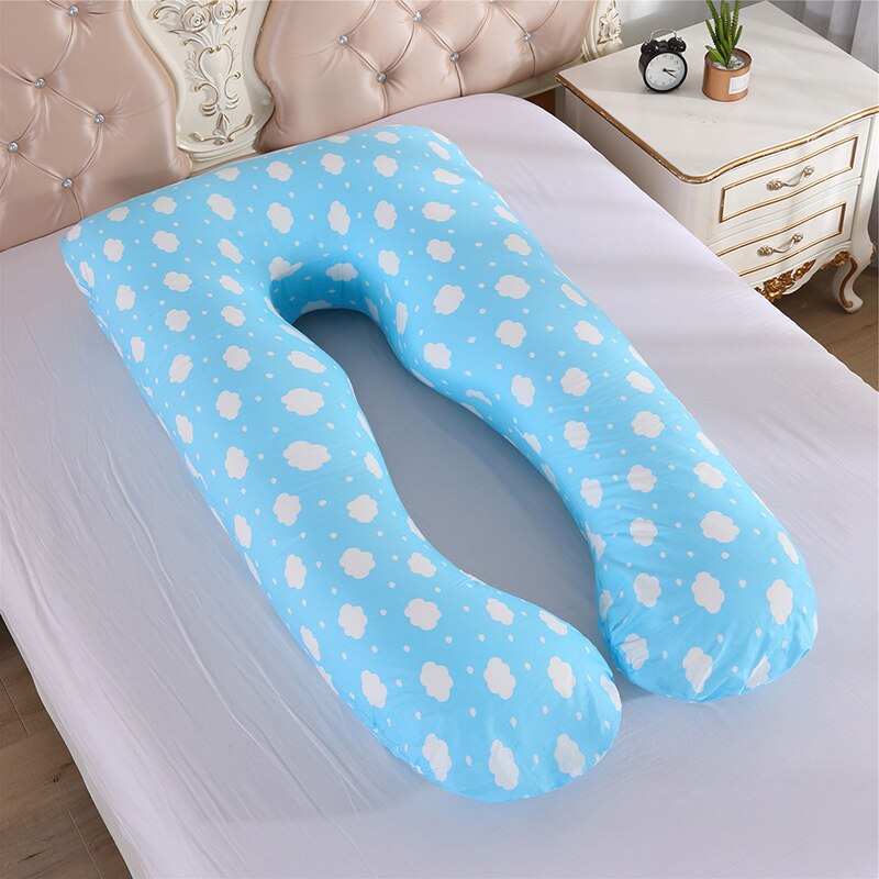76*127cm graviditetspude pude sengetøj helkropspude gravid behagelig u-form sovestøttepuder vaskbare yyf 015: Yyf 015g-2-127 x 76cm