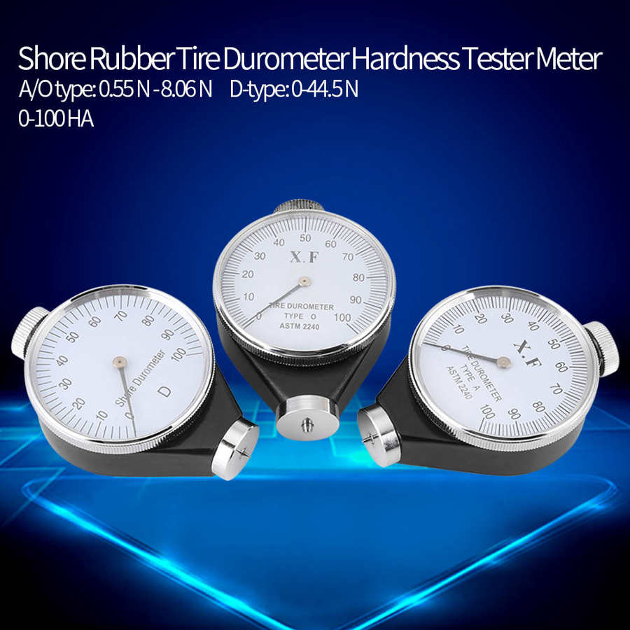 Shore Durometer Shore Type A/O/D Rubber Tire Durometer Hardness Tester Meter 0-100 HA Hardness Measurement Tools
