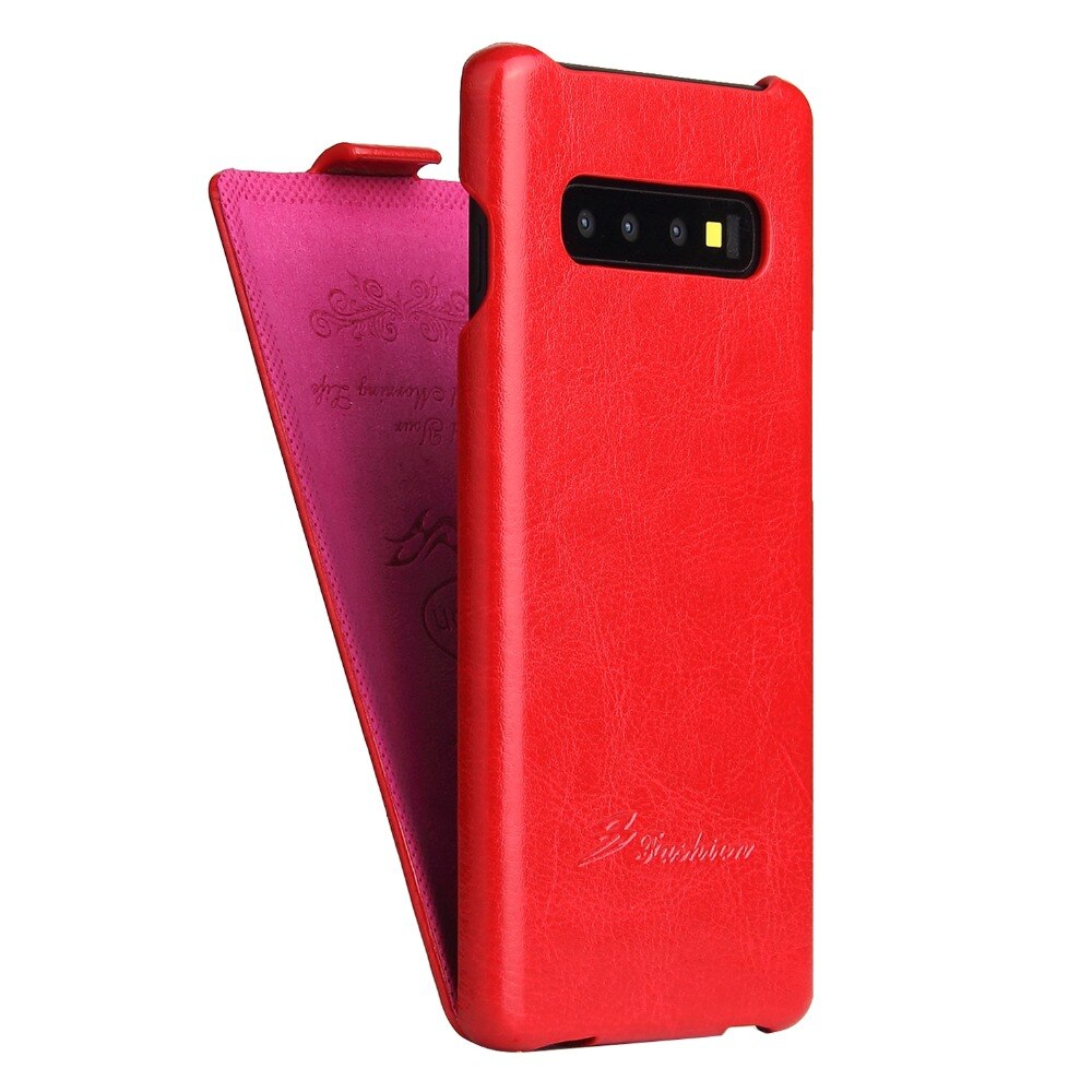 Retro de lujo R64 Funda de cuero de imitación para Samsung Galaxy S10 S8 más S9 Nota 8 funda vertical del teléfono