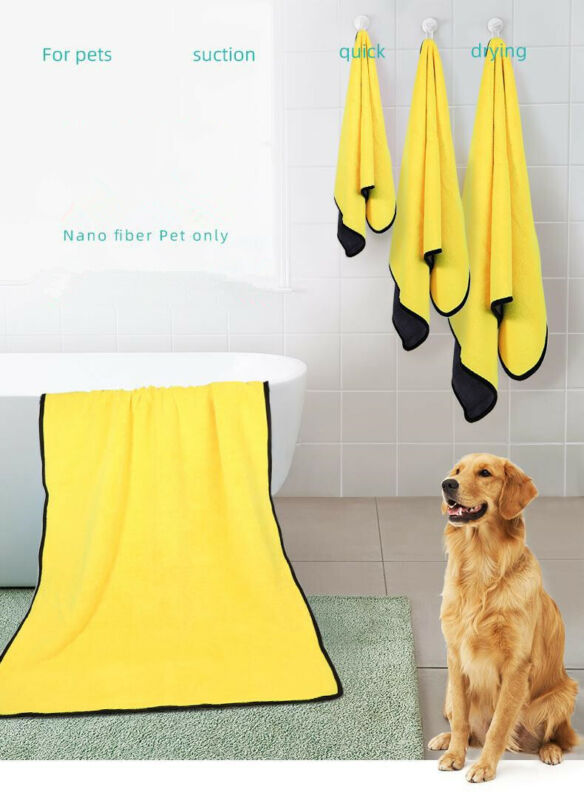 Hurtigtørrende blødt mikrofiberhåndklæde til hunde hvalpe produkter til hunde varmt matte dynebadehåndklæde til kæledyrsmøn