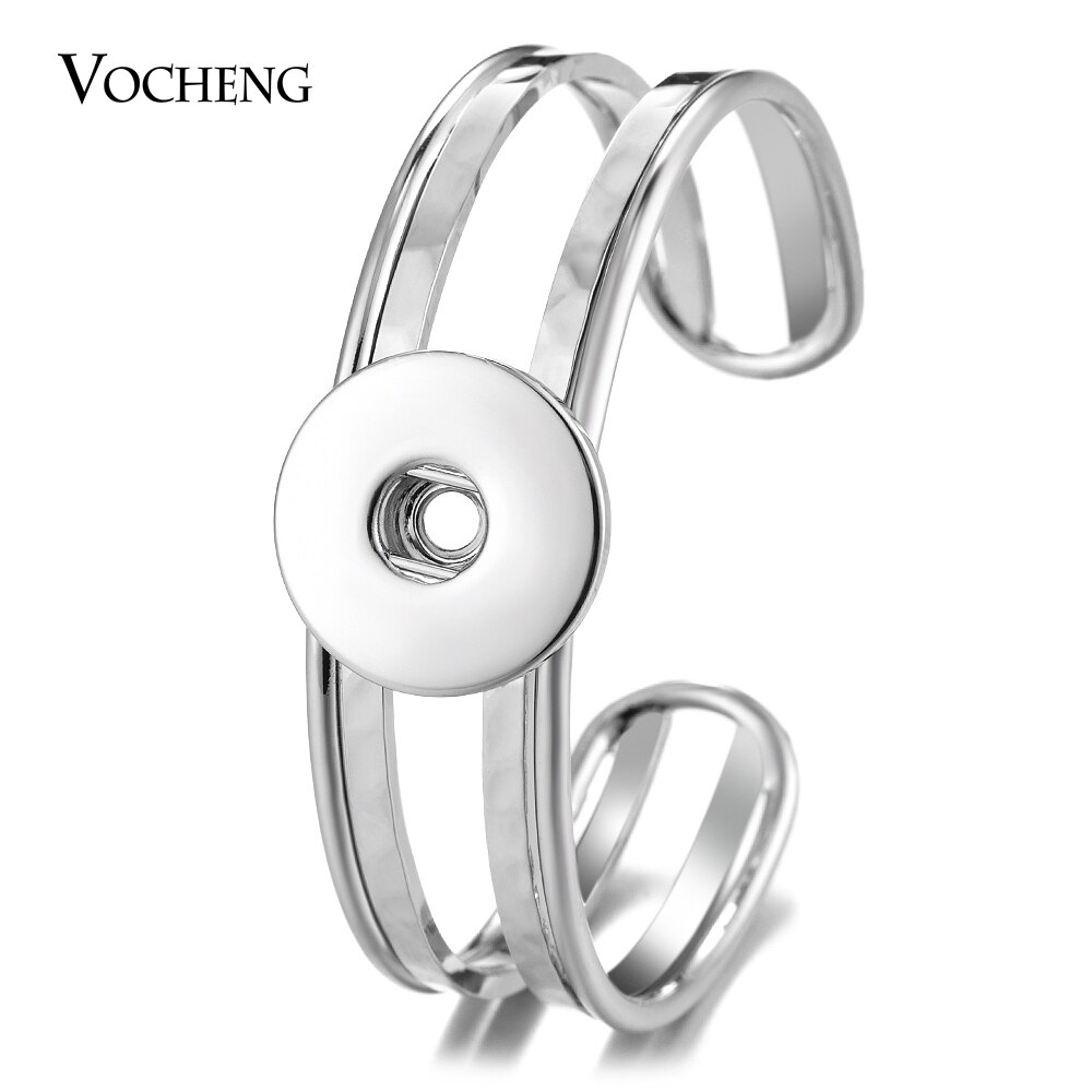 Offene Armreif Ingwer Snap Schmuck Doppel Vocheng Austauschbar für 18mm Taste NN-592