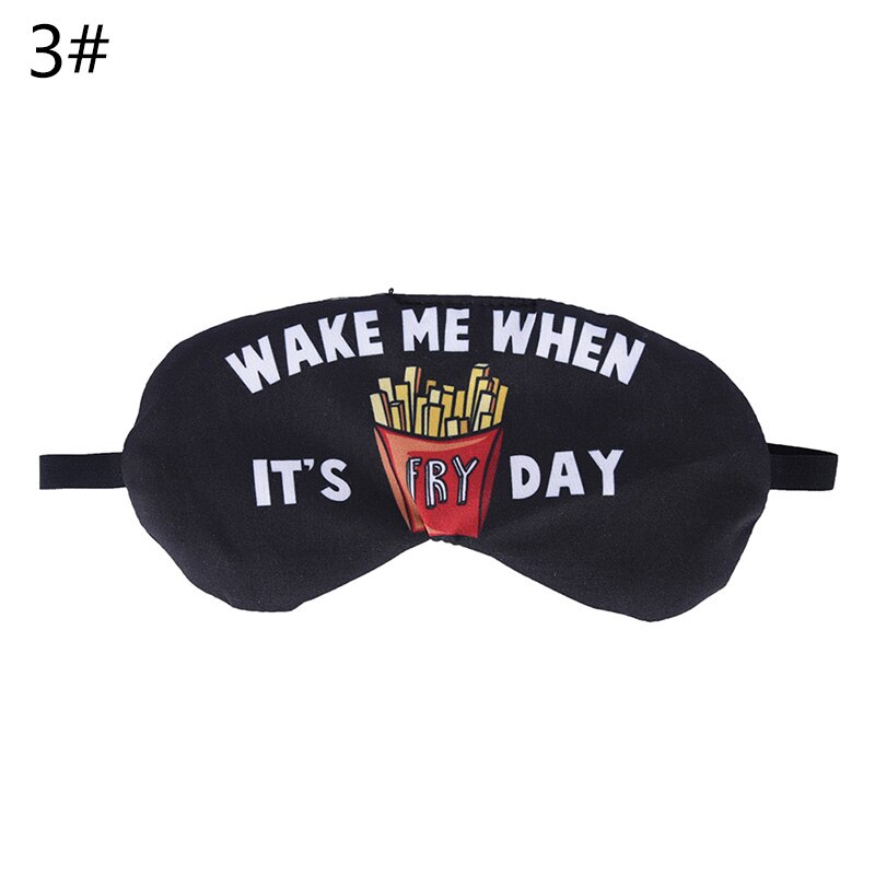 1pcs Lovely Printing Nap Eye Care Shade Blindfold Sleep Mask Eyes Cover Sleeping Cartoon Plush 3D Sleeping Eye Mask: black color