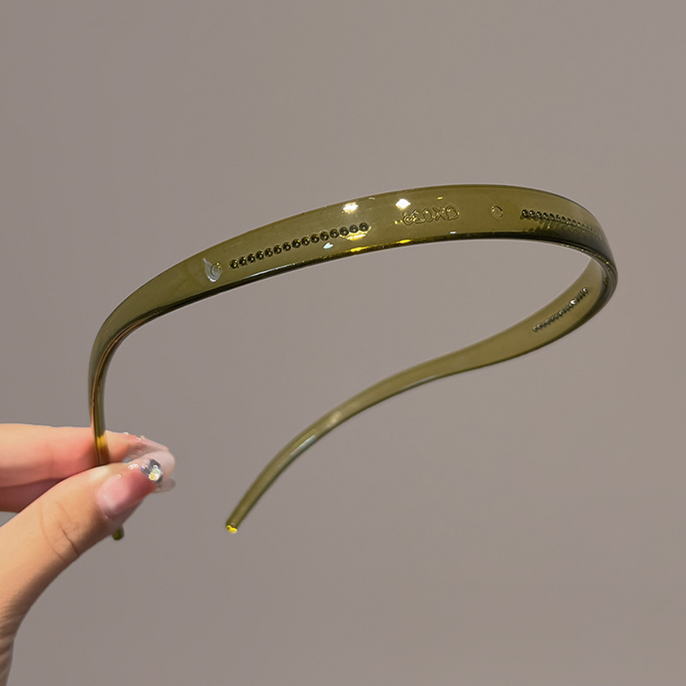 Nueva gafas de sol forma de marco diademas acrílicas para mujeres diadema dentada aro de pelo antideslizante accesorios para el cabello de: Verde