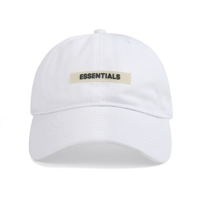 Essentials 100% 1:1 Knitted Hat Baseball Cap Fog Dad Hat Kanye West Jerry Lorenzo hip hop cotton high street: White Rubber Cap