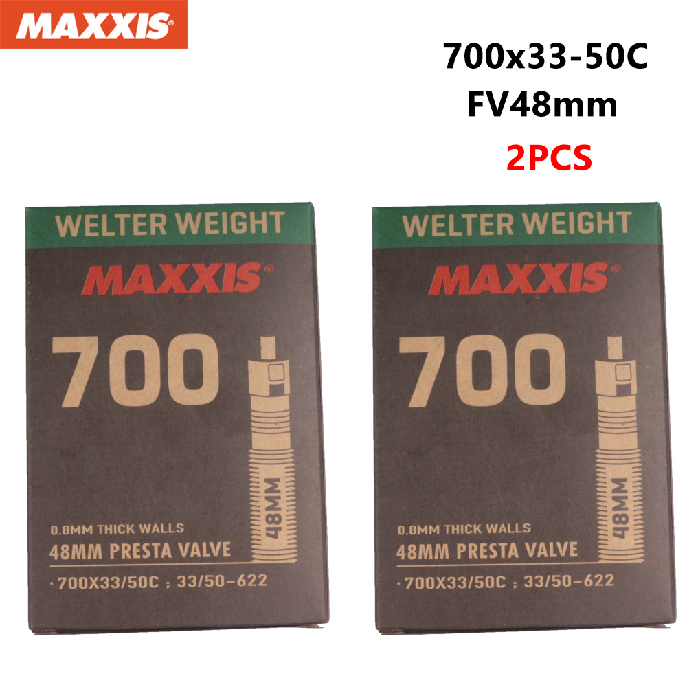 2PCS MAXXIS WELTER WEIGHT Bicycle Inner Tube 26/27.5/29 Inner Tube Of Mountain Bike Road Bike AV(SV) FV(PV) Origina Inner Tube: army green