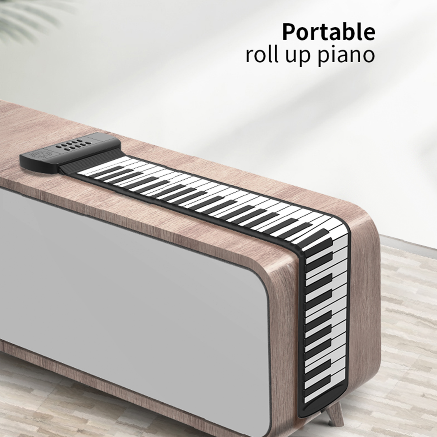 Konix Folding 61 Key Piano Music Instruments Electronic Keyboard Electric Digital Roll Up Piano Music Instruments Foldable