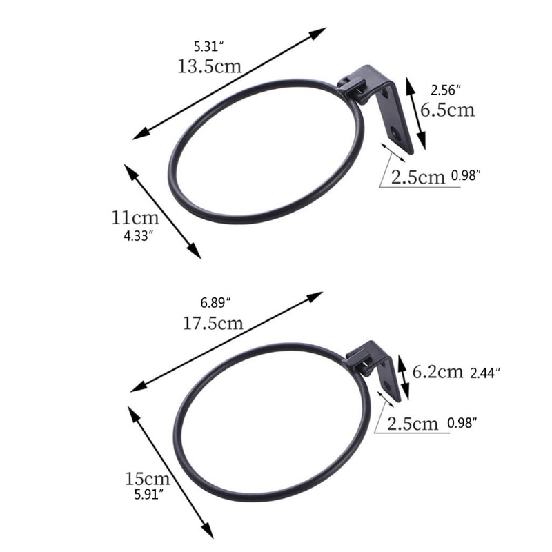 3 pakke planteholder ring urtepotteholder ring vægmonterede vægplanter kroge  m2ef