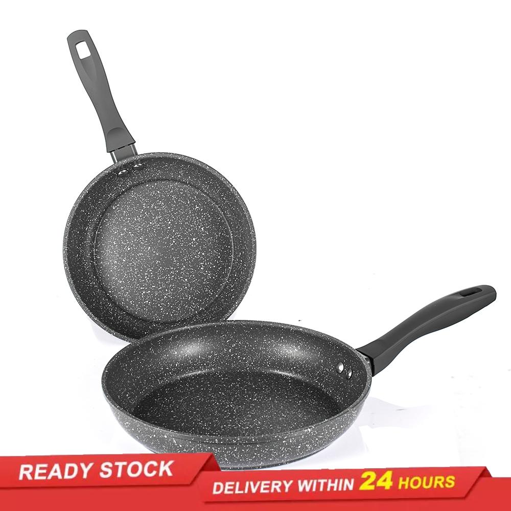 100% non-stick frying pan derived from PFOA-free stone coating 5-layer soft bottom aluminum dishwasher safe cooking pot