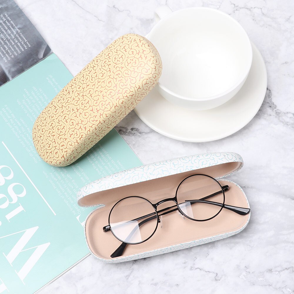 Unisex Lederen Brillenkoker Harde Frame Brillen Protector Draagbare Leesbril Zonnebril Box Storage Case Eyewear