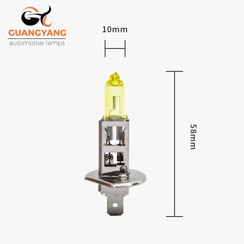 2 uds H1 12V 55W luz amarilla faro de coche 2800K bombillas halógenas para automóvil lámparas antiniebla luces halógenas de Luz De Carretera
