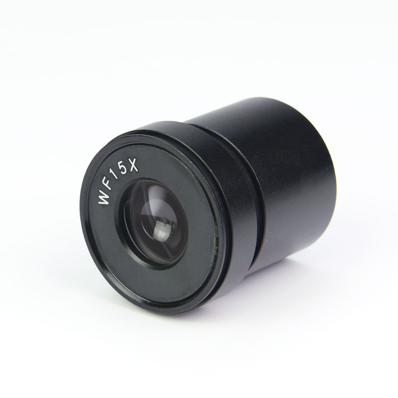 Lente de microscopio ocular 15X, montaje de campo amplio de 15mm, 30 30,5mm con oculares para reparación de microscopio binocular estéreo, inspección PCB, 2 uds.