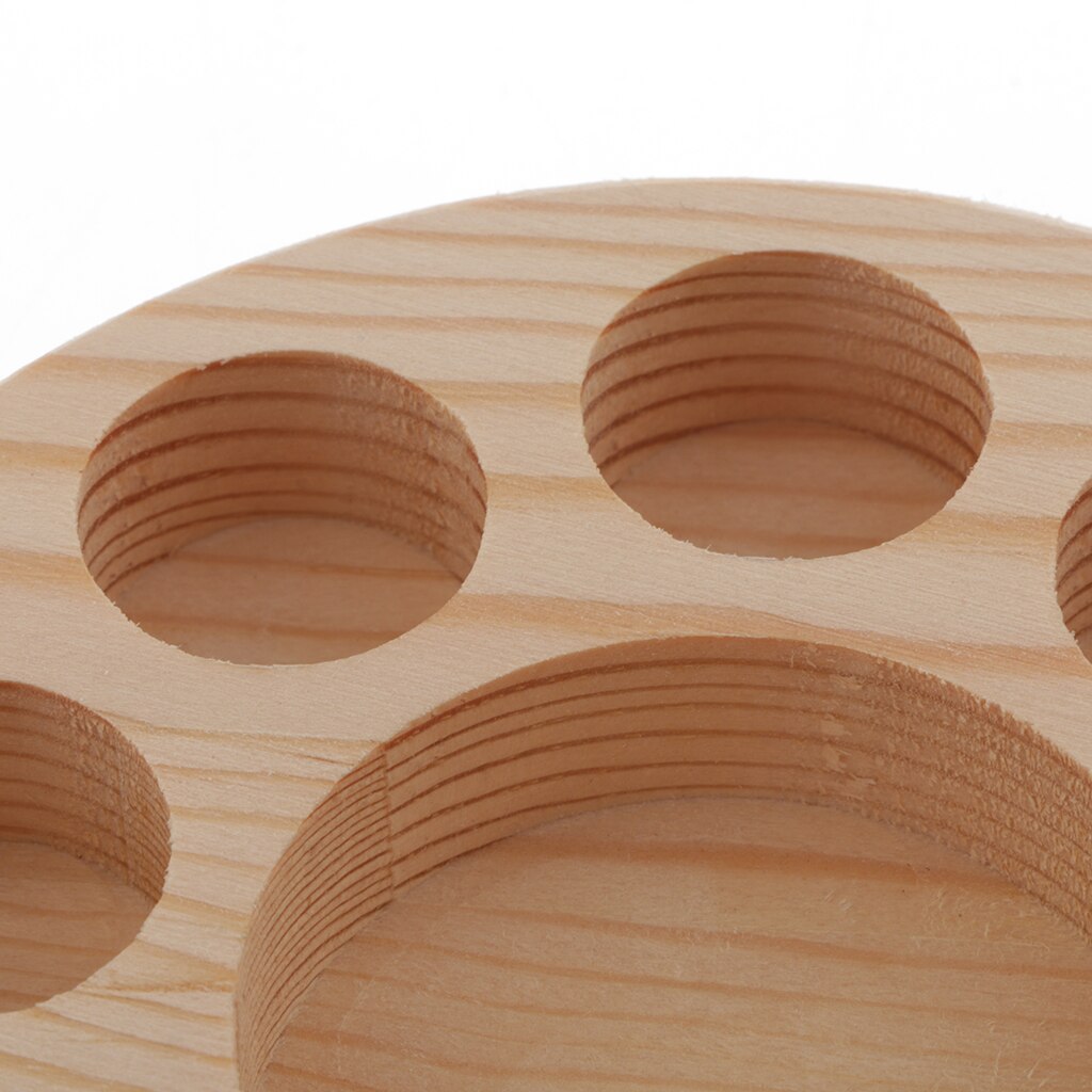 10 Slots Essential Oil Storage Box Circle Wood Storage Case Aromatherapy Oil