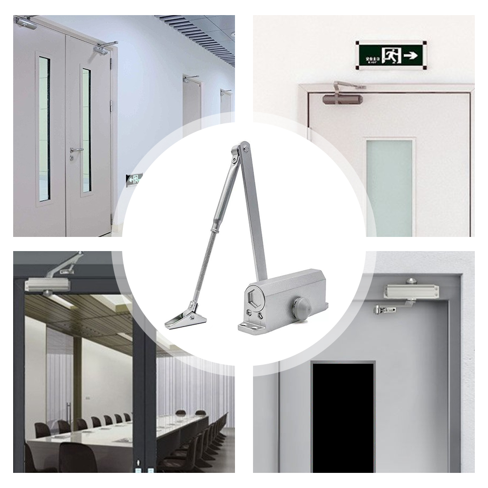 Automatic Door Closer Spring Hydraulic Buffer Door Stopper Adjustable Speed Door Closing Equipment For 25 to 80KG Door Hardware