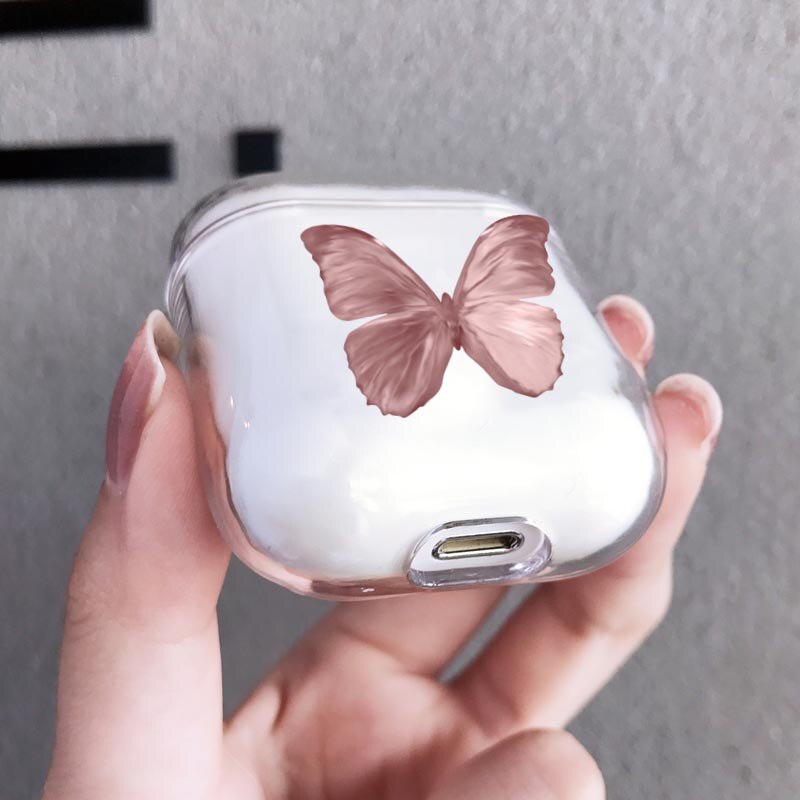 Funda de mariposa para Airpods Pro 2, funda bonita a la con dibujos, funda rígida para Airpods 2 Pro y cargador