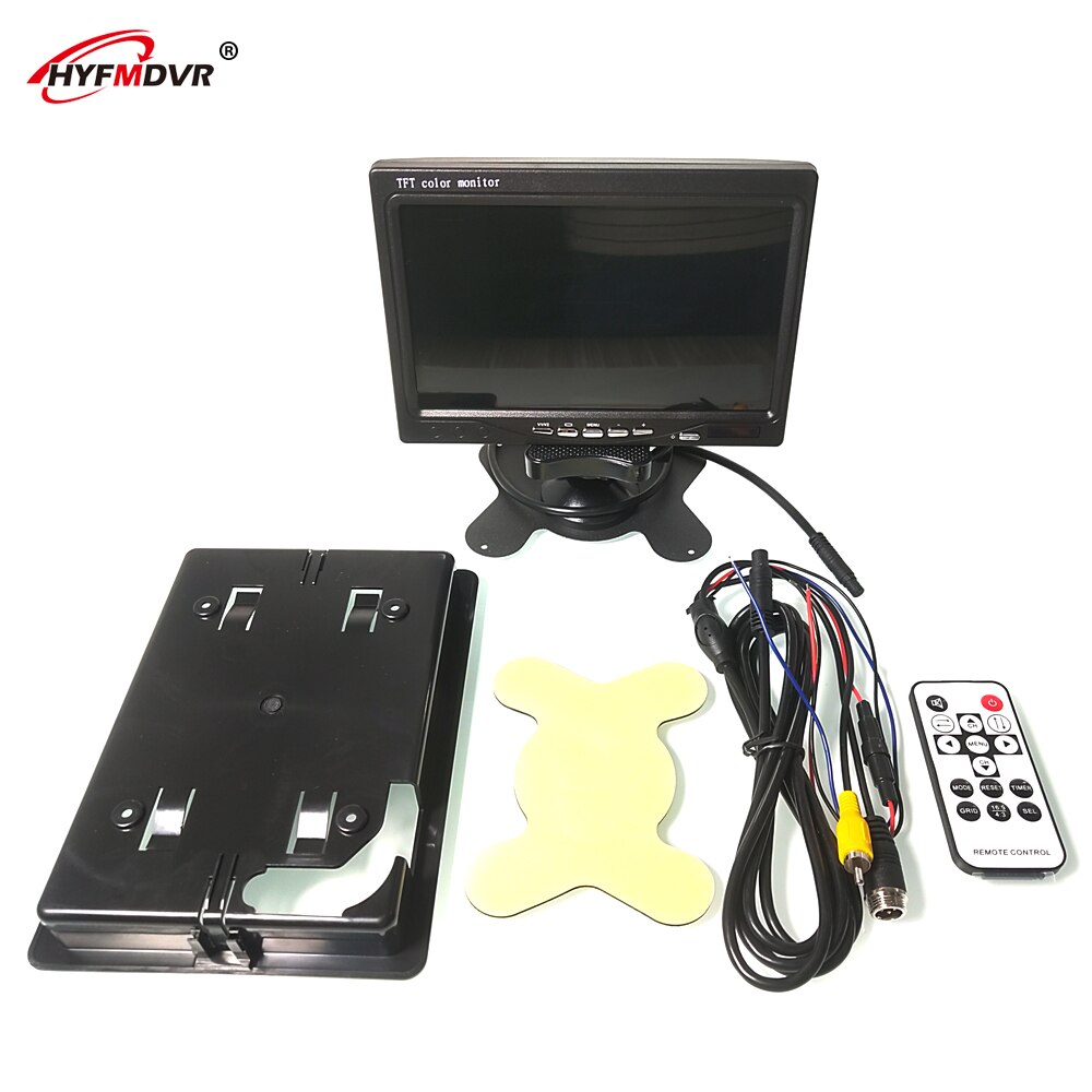 HYFMDVR 7 Inch Lcd 24V Vehicle Reverse Screen System School Bus Rear View Car Monitor PAL/NTSC/Auto