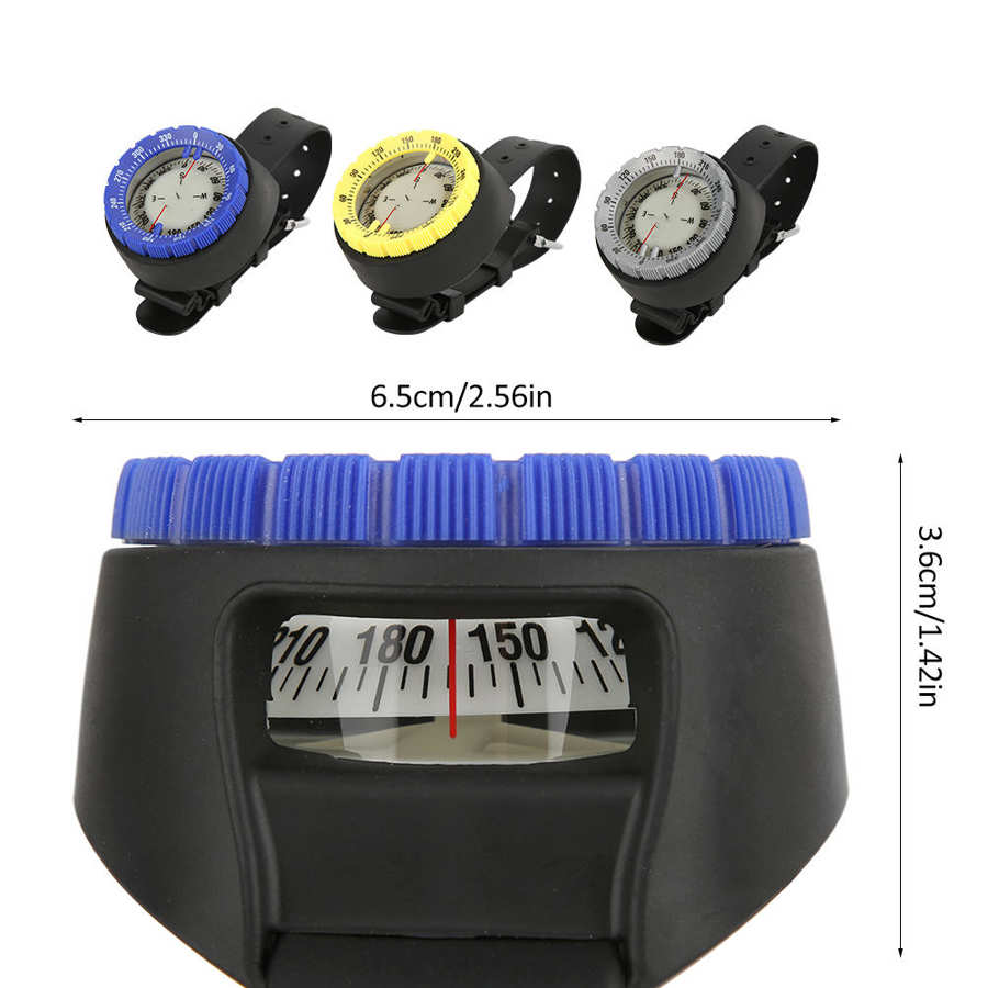 50m vattentäta kompasser undervattensgrottning camping simkompass med armband dykning scuba klockband fluorescerande urtavla kompass