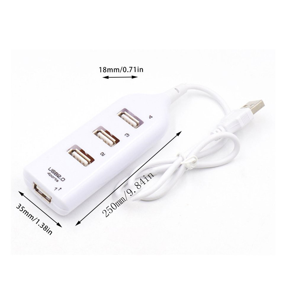 Przenośny 4 Port wielu rozdzielacz Hub na USB o wysokiej prędkości USB 2.0 wiele Expander do laptopa PC komputer przenośny akcesoria