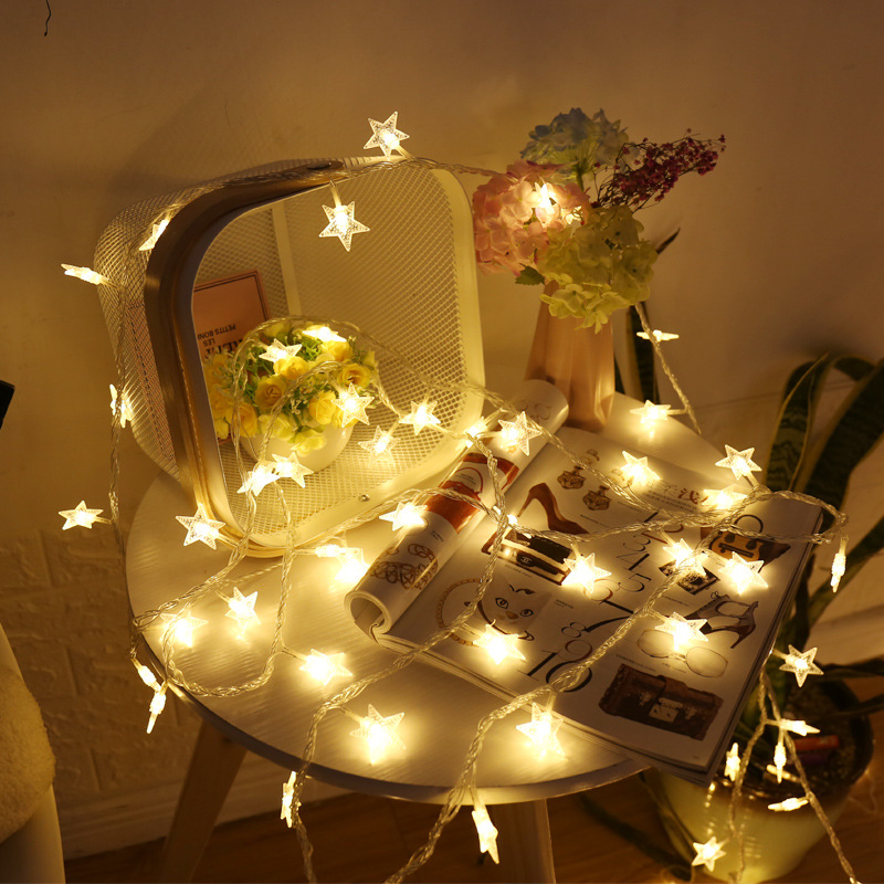 Gwiazda doprowadziło łańcuch świetlny kreatywne światła USB migające światła dekoracja pokoju okno weselne lampki świąteczne lampa modelująca wakacje