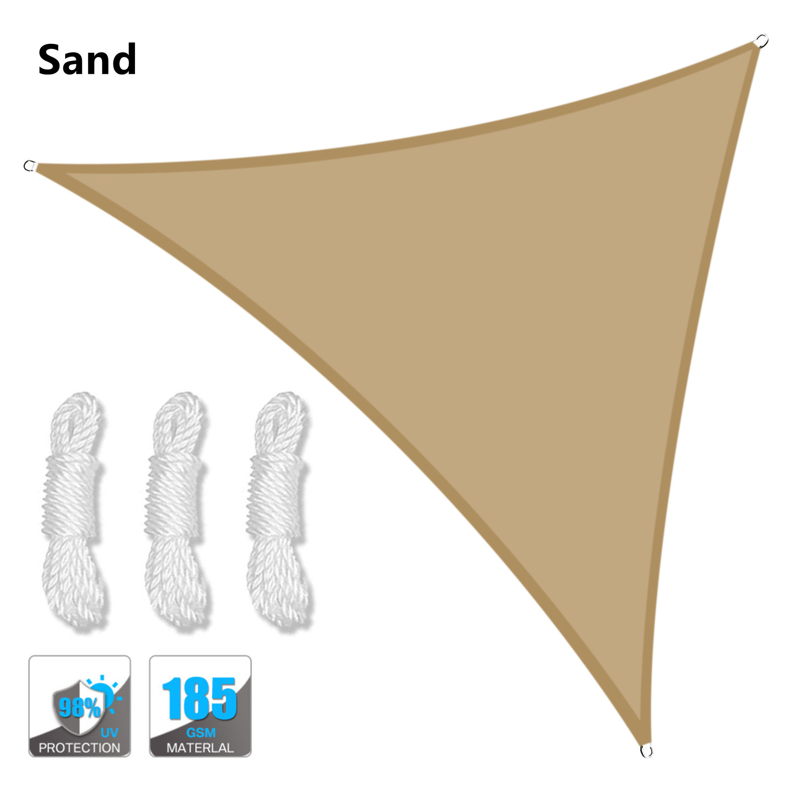 Toldo de vela triangular para sombra de sol, impermeable, bloque UV, tela de sombra para Patio exterior, jardín, patio trasero, tienda de campaña para coche, 2/3/3,6/5M: 2 x 5 m / Borgoña