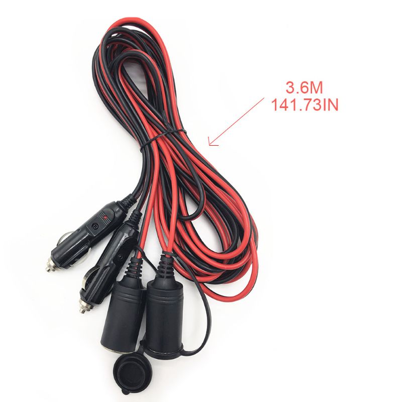Auto Sigarettenaansteker Verlengkabel 12V 24V Adapter 16AWG Stopcontact Dc Voeding Wire Lead Auto lader Zetel Draad