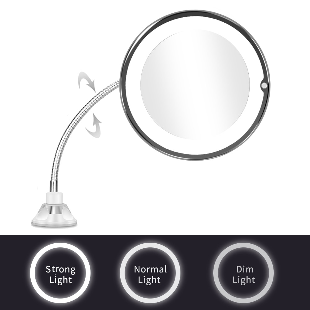 3 Lichten Aanpassen Led Make-Up Spiegel Met Led Licht Espejo Flexibele Led Spiegel Spiegel Vergrootglas Spiegels Licht Espelho Miroir