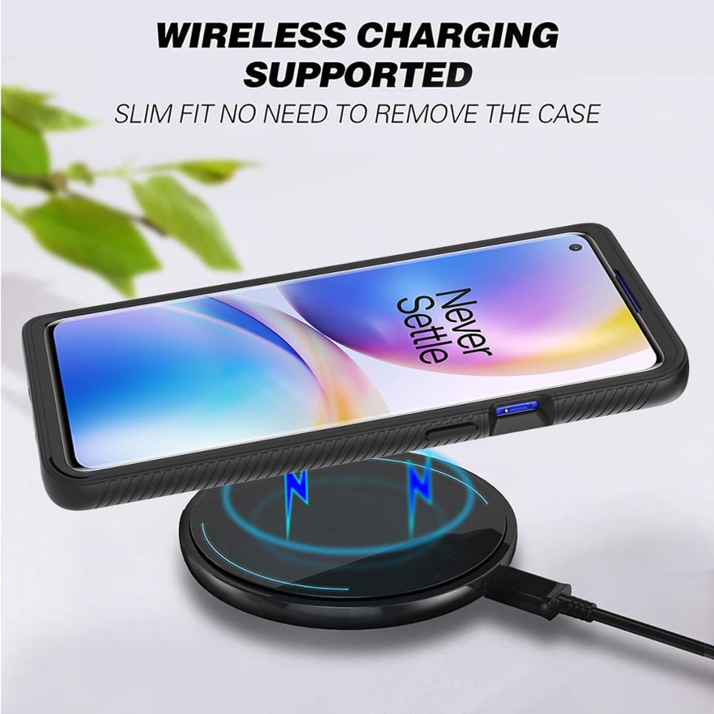 360 Full Body Slim Armor With Front Frame Case For OnePlus 8 Pro Nord 5G Anti-Fall Protective Transparent Back Cover