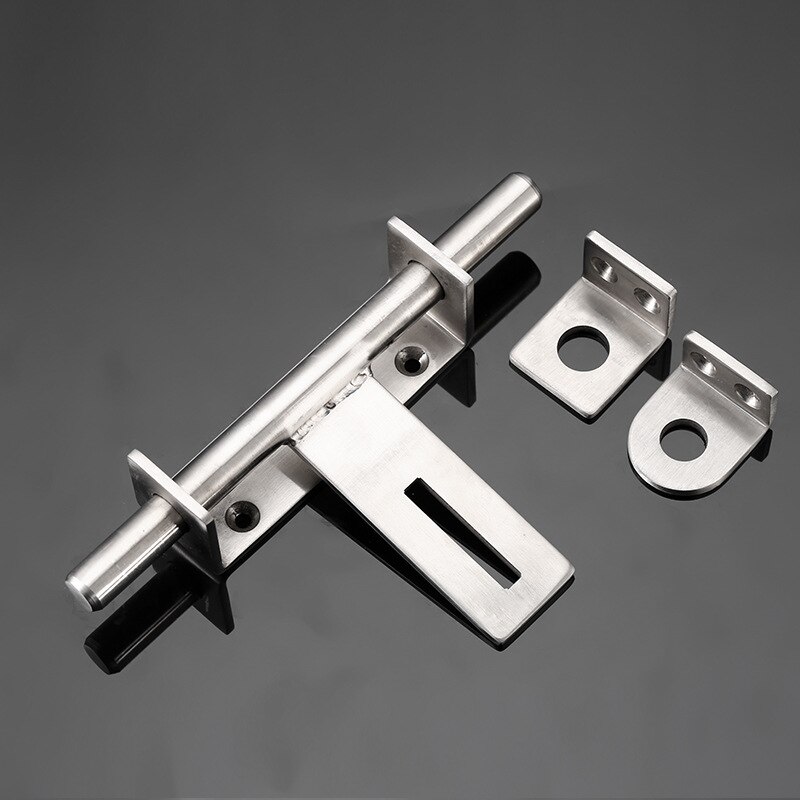 Gate thick 304 stainless steel latch heavy-duty door latches left and right latches security door lock padlocks