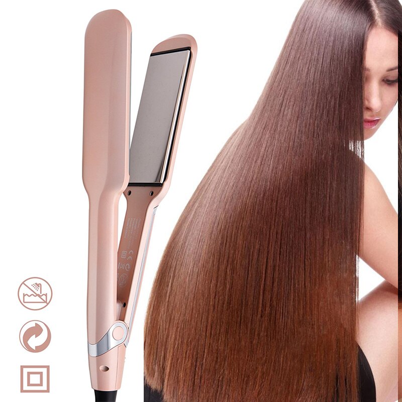 Infrared Hair Straightener Flat Iron Hair Straightening Iron Plank Crimper Tongs Styler Corrugated Curling Iron