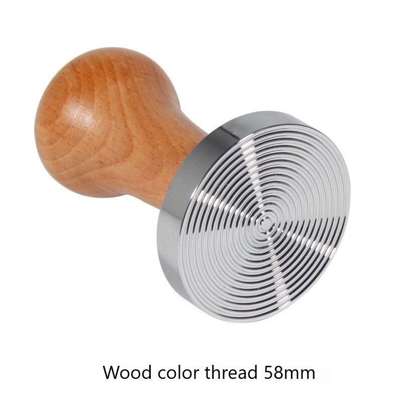 Stainless steel tamped coffee machine handmade wooden handle coffee dust hammer coffee coffee machine tool accessories: MULTI
