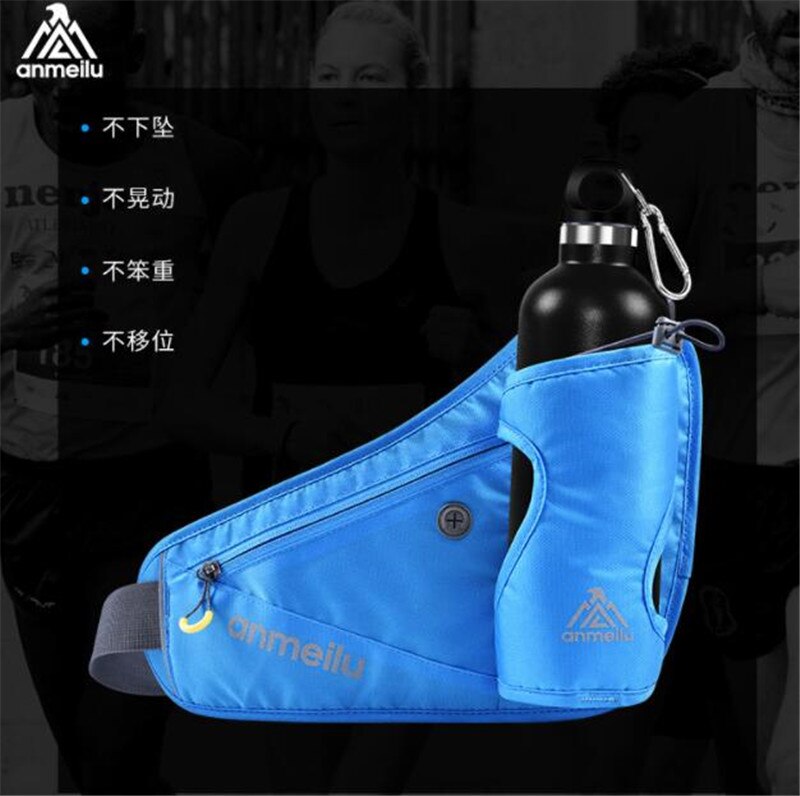 ANMEILU Mannen Vrouwen Running Taille Pack Hydratatie Riem Voor 710 ml Water Flessen Hip Pouch voor Marathon Running Wandelen Fietsen