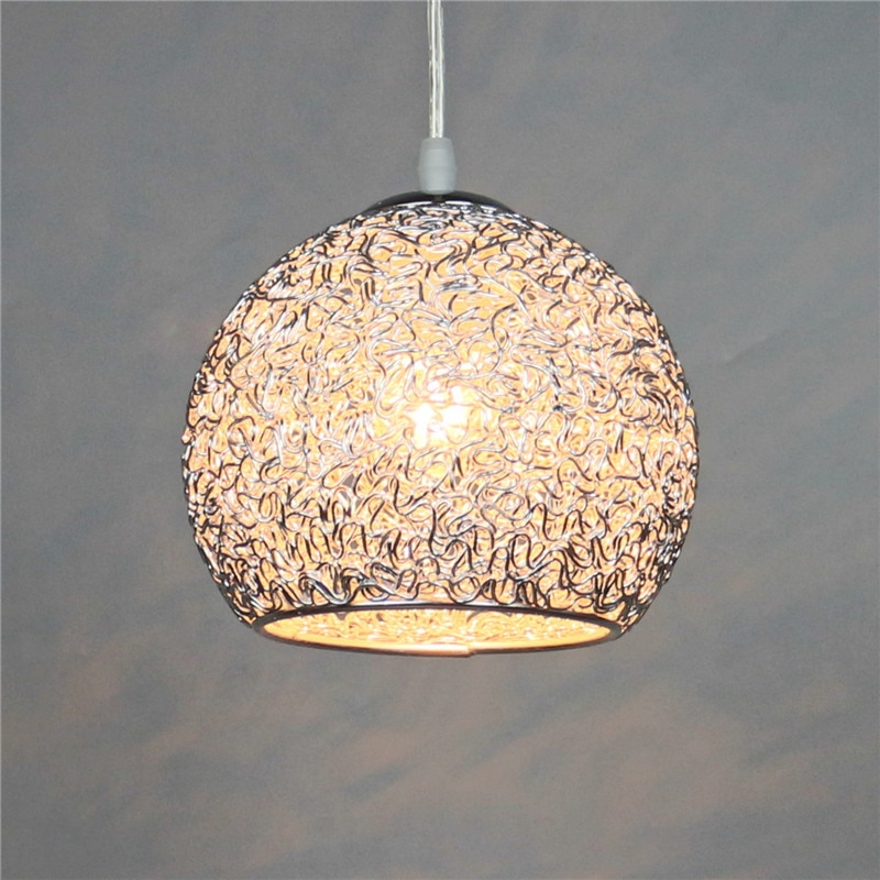 Modern aluminium metall  e27 led taklampa macaron enkelhuvud pendellampa för trappa matsal vardagsrum studie hotell