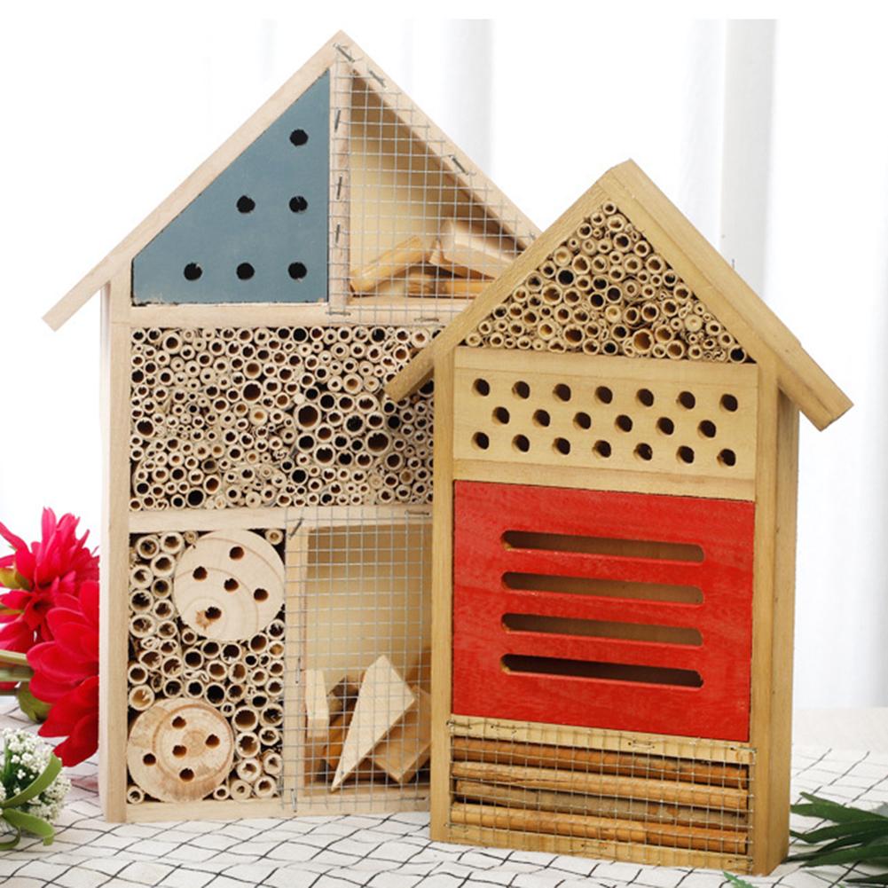 Insect Hotel Insect House Bee Box Insect Feeding Nest Butterfly Insect Hotel Nesting Box for Bees Butterflies Garden