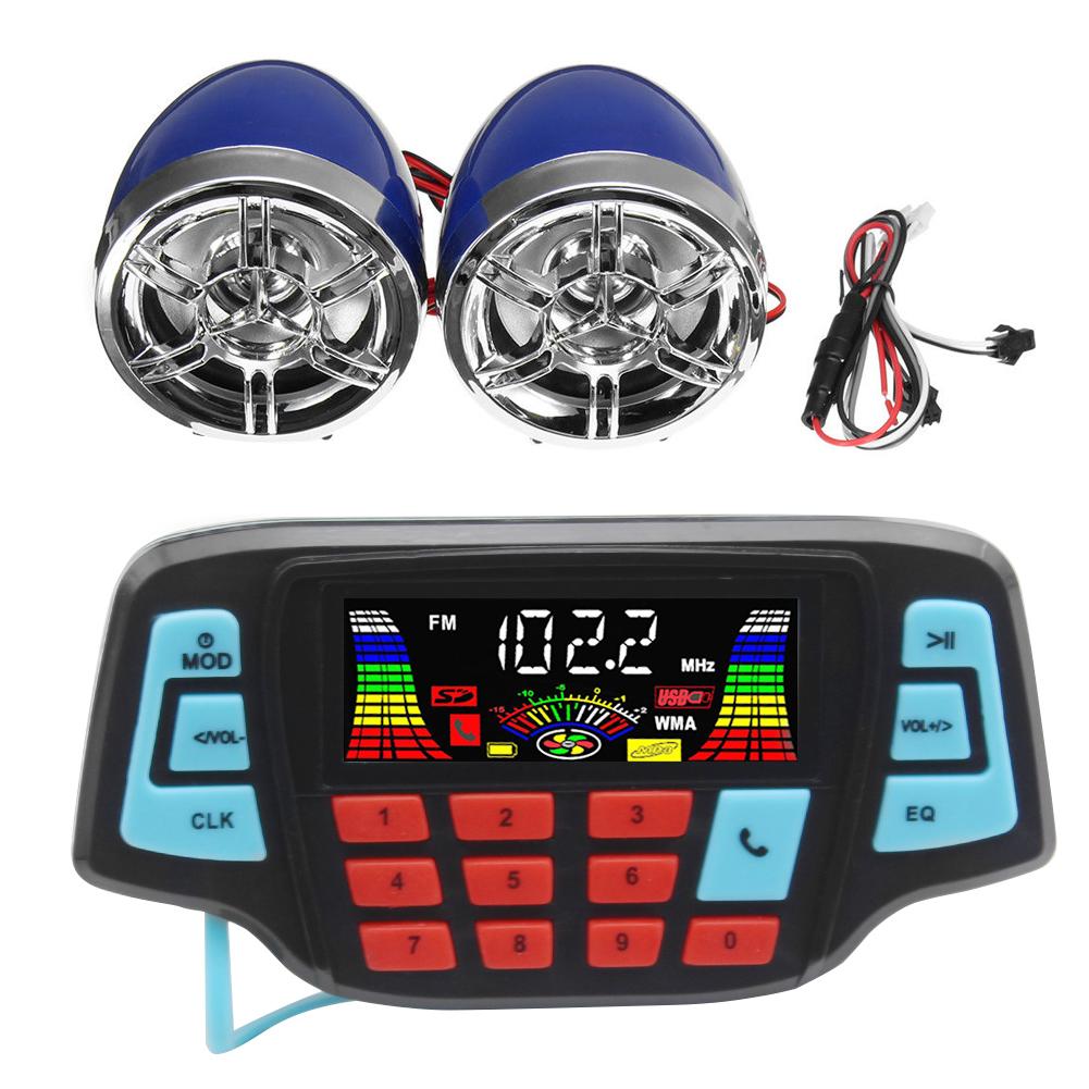 Enceinte étanche pour moto | Guidon, système Audio, enceinte de moto, Kit de haut-parleurs, Bluetooth, USB, Radio FM, lecteur MP3Music