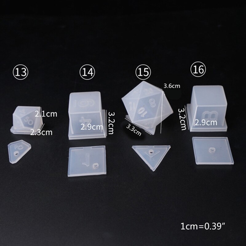 DIY Kristall Epoxy Form Würfel Filet Form Multi-spec Digitale Spiel High Spiegel Silikon Formenbau Schiff