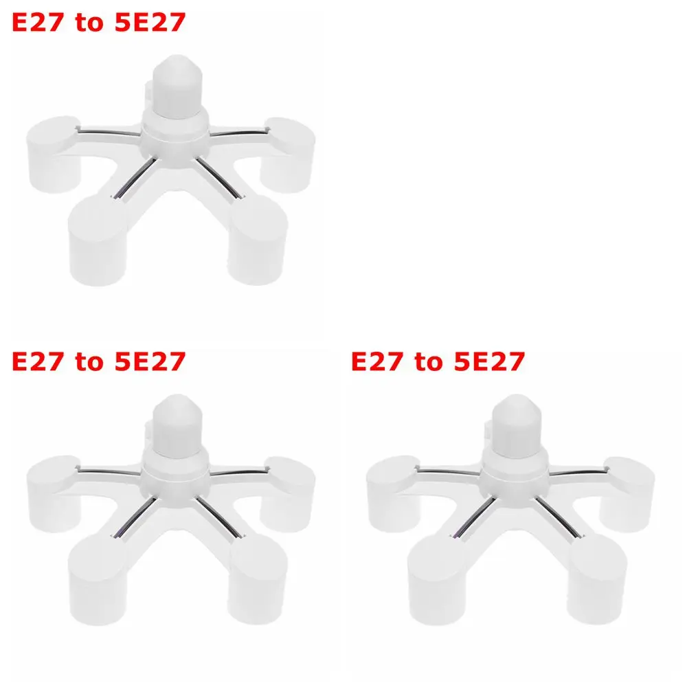 E27 led-sokkelpæresokkel  e27 -sokkel  e27 to- pæresokkeladapter for 2/3/4/5/6 -pære, splitterkonverter, skrue-induksjonslampeholder: Oransje