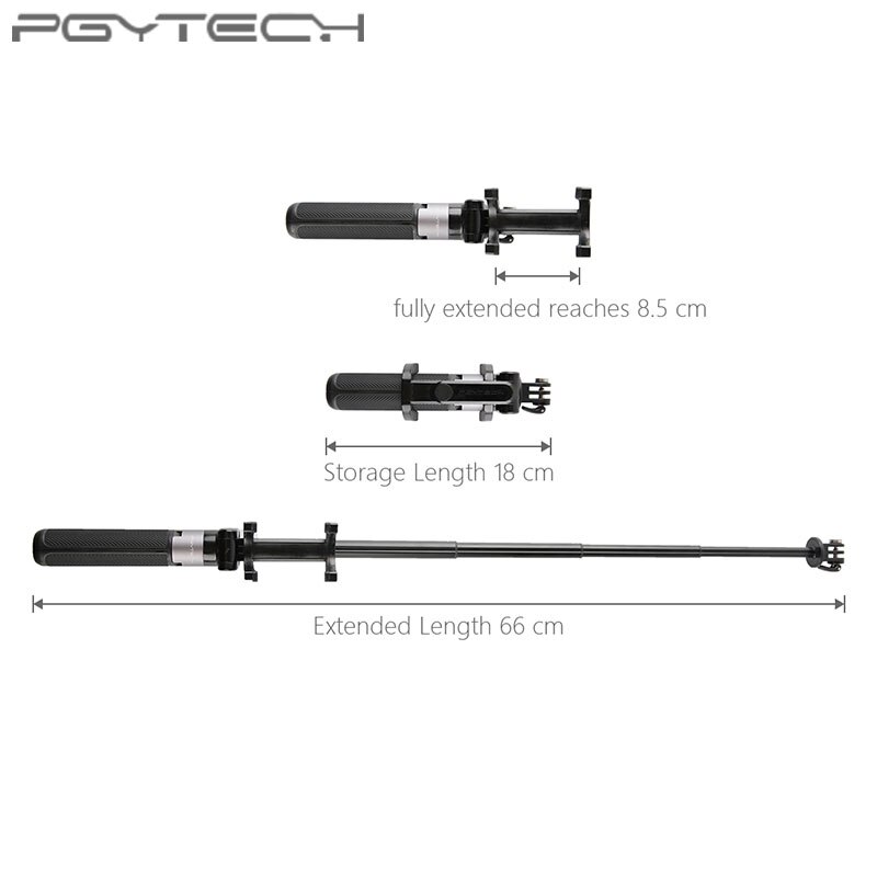 PGYTECH Vlog Phone Pole Plus - Selfie Stick Tripod Mount - Extendable for iPhone Android Smartphones